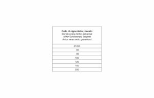 tab 150 Anfor swan neck, galvanized