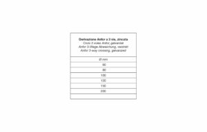 tab 152 Anfor 3-way crossing, galvanized